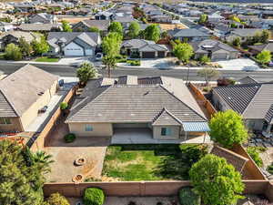 Aerial view of residential area