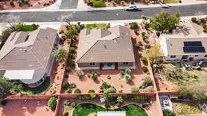 Aerial view of residential area