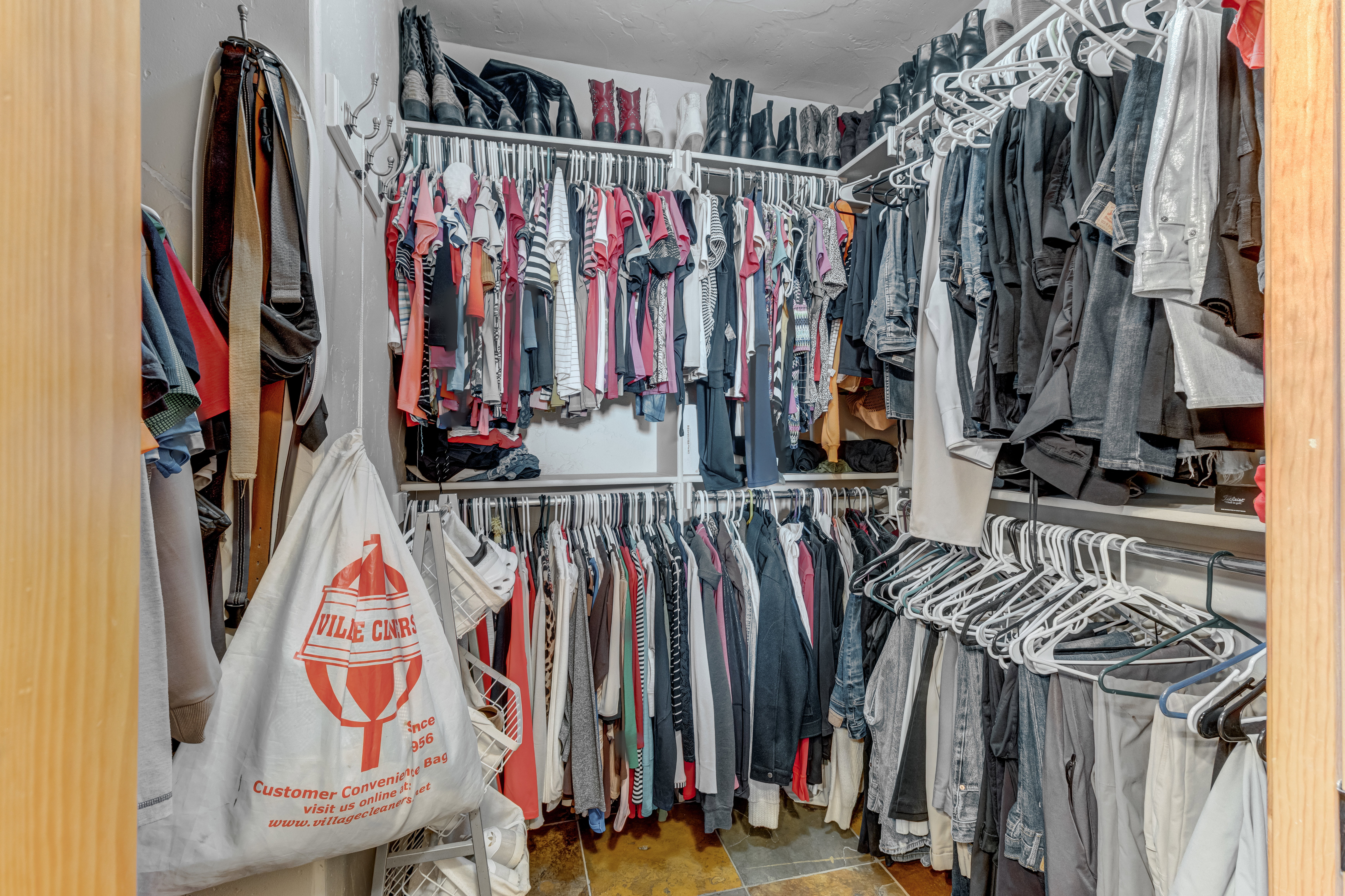 View of walk in closet