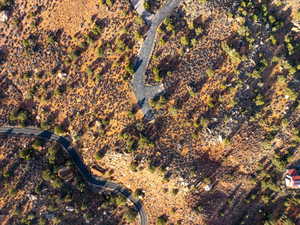 Drone / aerial view of a desert landscape