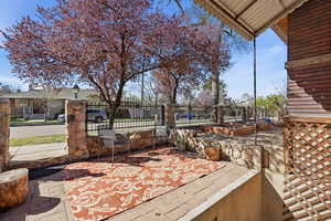 Basement apartment terrace