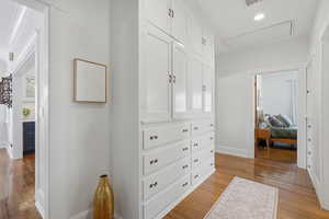 Large hallway with built-ins