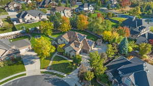 Aerial view of residential area