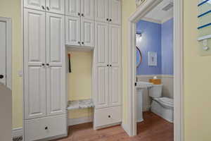 Closet with a sink