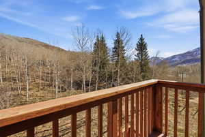Deck with a mountain view
