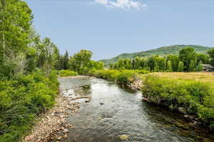 The Weber River from within Beaver Springs subdivision