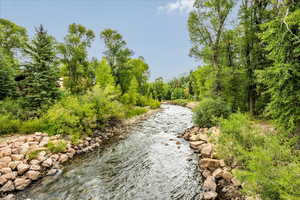 The Weber River from within Beaver Springs subdivision