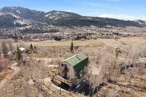 Mountain view with rural landscape