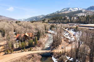 The Weber River from within Beaver Springs subdivision