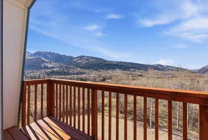 Deck with a mountain view