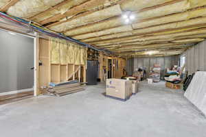 View of unfinished below grade area