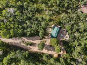 View from above of property