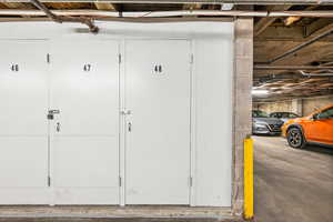 # 48 Storage unit in garage