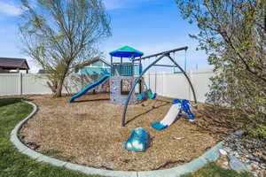 Feced Backyard and playground