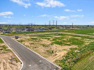 Aerial perspective of suburban area