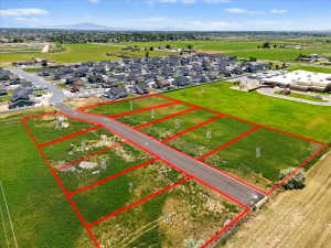 View of property location featuring property parcel outlined and mountains