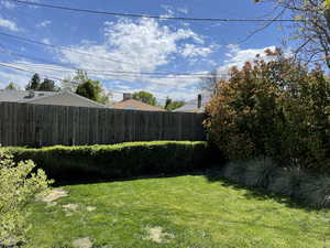 View of fenced yard