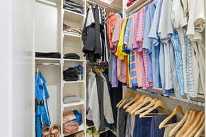 View of walk in closet
