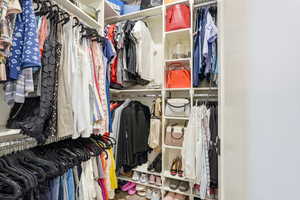 View of walk in closet
