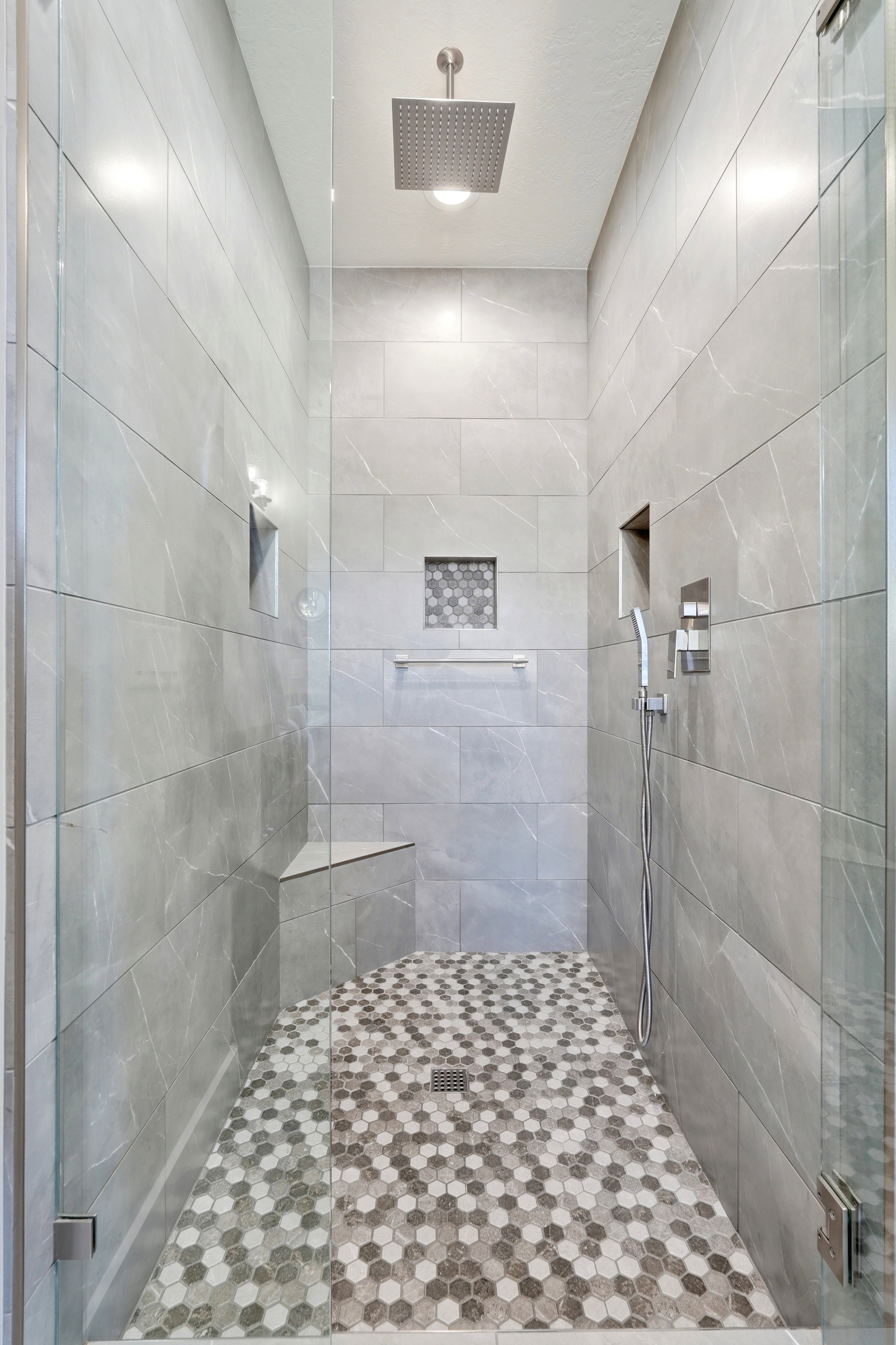 Full bathroom with a stall shower