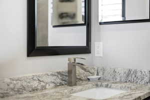 Bathroom view of vanity