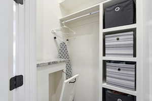 View of walk in closet