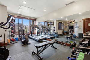 View of workout area
