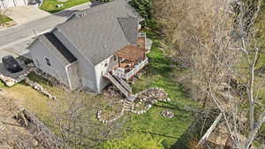 View from above of property