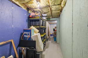 View of storage room
