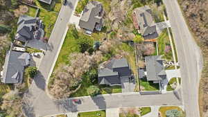 Aerial view of residential area