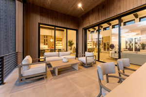 View of patio featuring outdoor lounge area