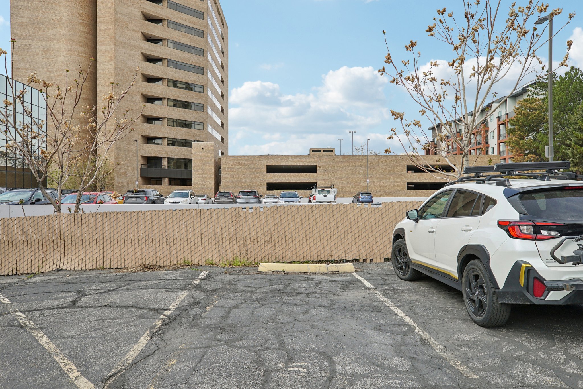 View of uncovered parking lot