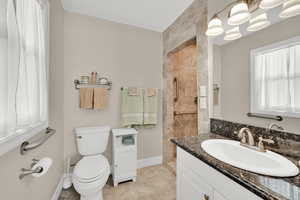 En-suite bathroom for primary bedroom with oversized shower