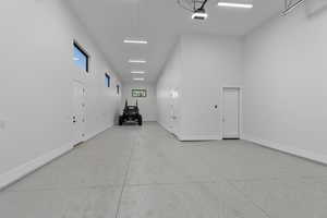 Garage with baseboards