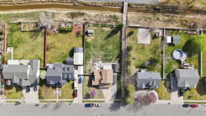 Aerial view of residential area