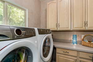 Main floor laundry next to kitchen