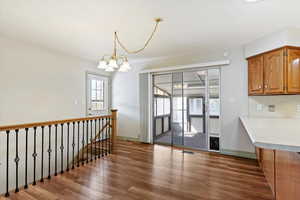 Dining area with sliding glass doors leading to covered porch
