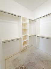 View of walk in closet