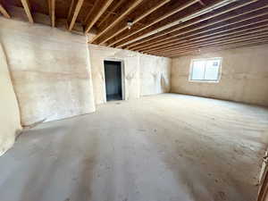 View of below grade area