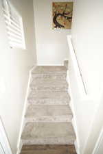Stairway with baseboards