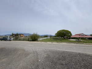 View of asphalt road with a mountain view