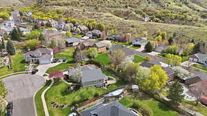 Aerial view of residential area