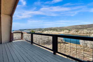 Deck with a mountain view