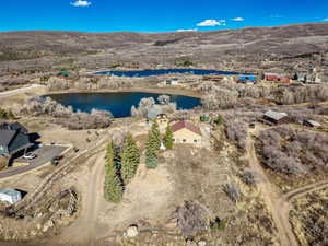 View of rural area with a water and mountain view