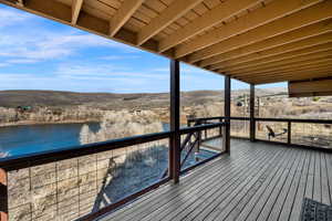 Deck with a mountain view