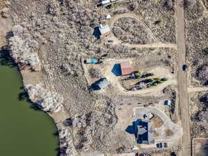 Drone / aerial view of a nearby body of water
