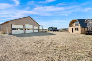 View of outbuilding with a balcony