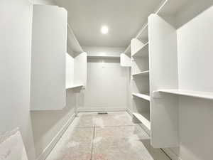 View of walk in closet