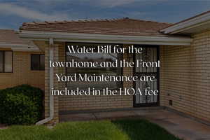 Water Bill & Front Yard Maintenance Included in HOA Fee!