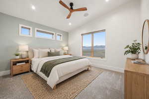 Virtually staged Owner's bedroom